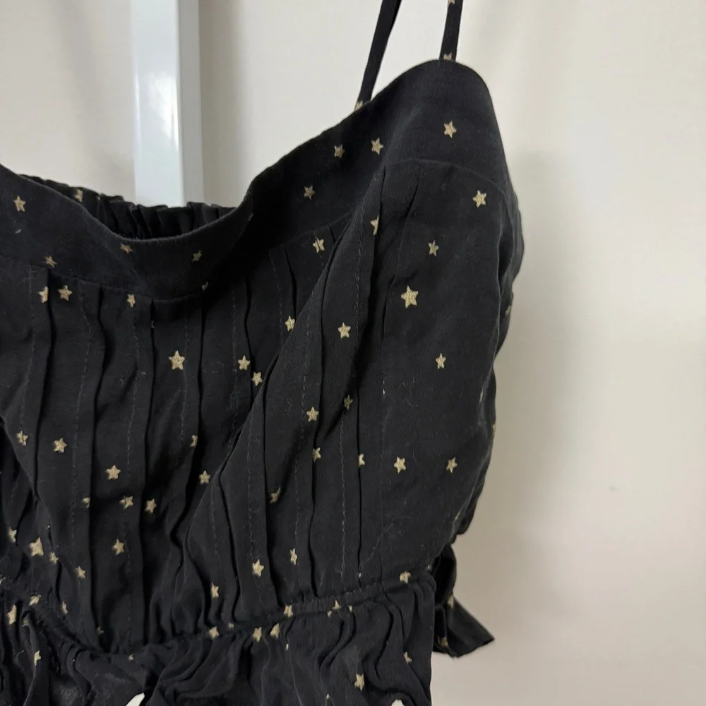 FIVESEVENTYFIVE Black Star Print Crop Top SIZE XS NEW WITH TAGS - Picture 3 of 7